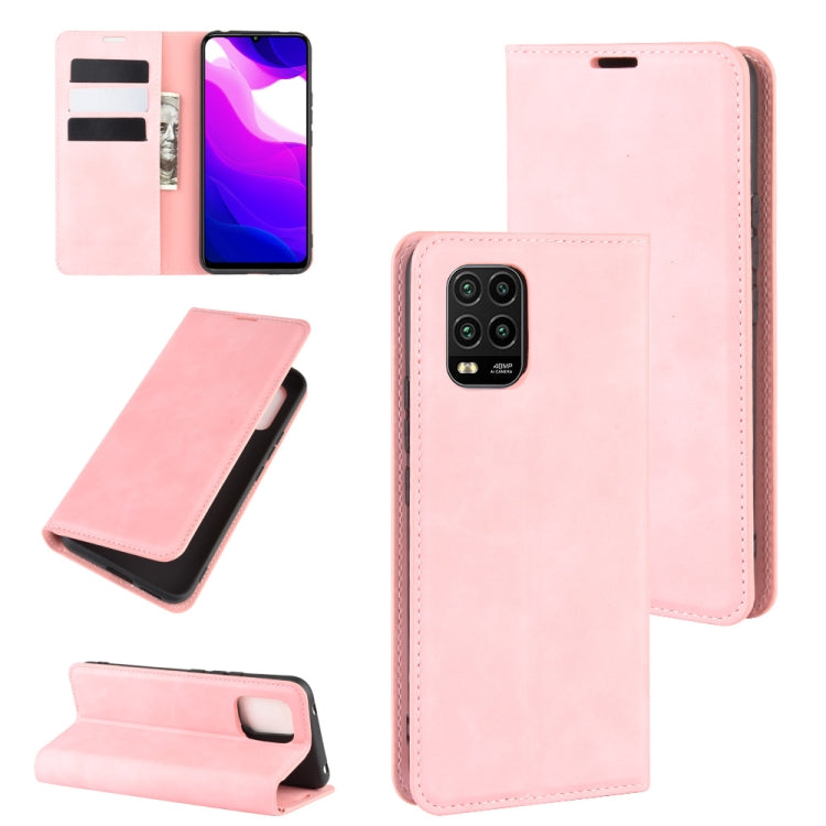 For Xiaomi Mi Note 10 Lite 5g Retro-skin Business Magnetic Suction Leather Case with Holder & Card Slots & Wallet, For Xiaomi Mi 10 Lite 5G