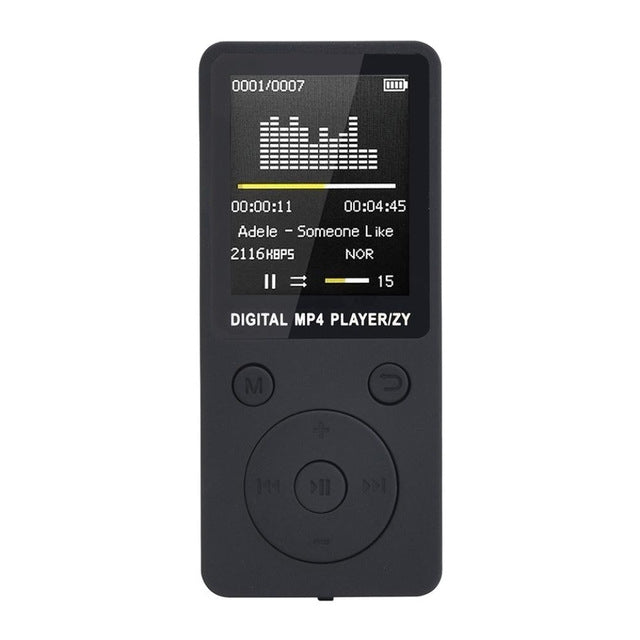 2019 Fashion Portable MP4 Lossless Sound Music Player FM Recorder walkman player mini Support music, radio, recording, 3, no memory
