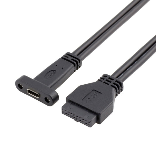 50CM USB3.0 20P To USB Type-C Mother Chassis PCI Bit Baffle Wire