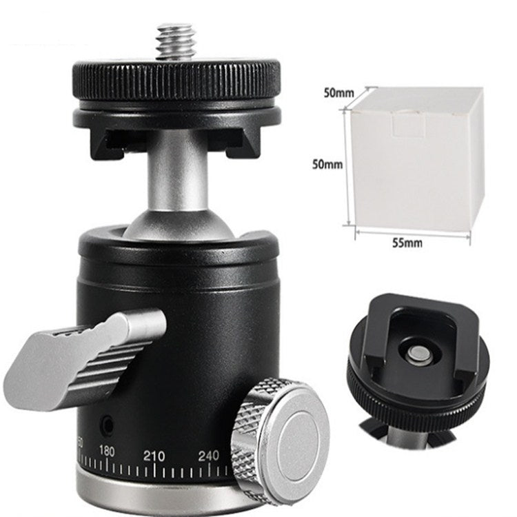 BEXIN K-19 Multifunctional Aluminum Alloy Cold Shoe Ball Head Tripod Mount, K-19
