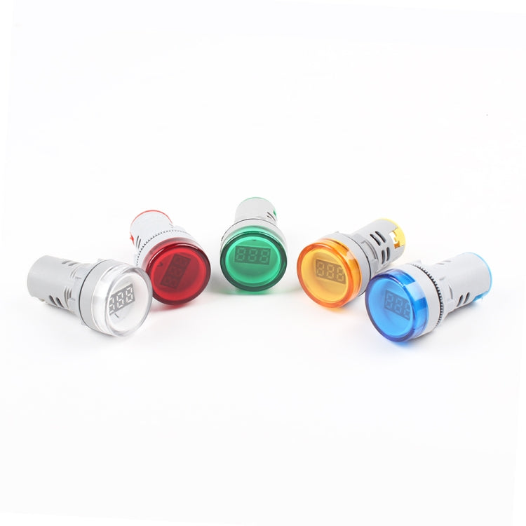 AD16-22DSV  Mini Digital Display 60-500V General Indicator AC Voltmeter, Open Hole: 22mm, 60-500V Blue, 60-500V White, 60-500V Red, 60-500V Green, 60-500V Yellow