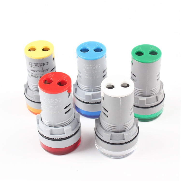 AD16-22DSV  Mini Digital Display 60-500V General Indicator AC Voltmeter, Open Hole: 22mm, 60-500V Blue, 60-500V White, 60-500V Red, 60-500V Green, 60-500V Yellow