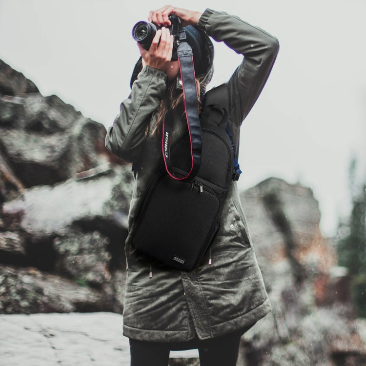 CADeN D15 Messenger Single Shoulder Multifunction Open Cover Photography Backpack Outdoor Leisure SLR Camera Backpack, D15