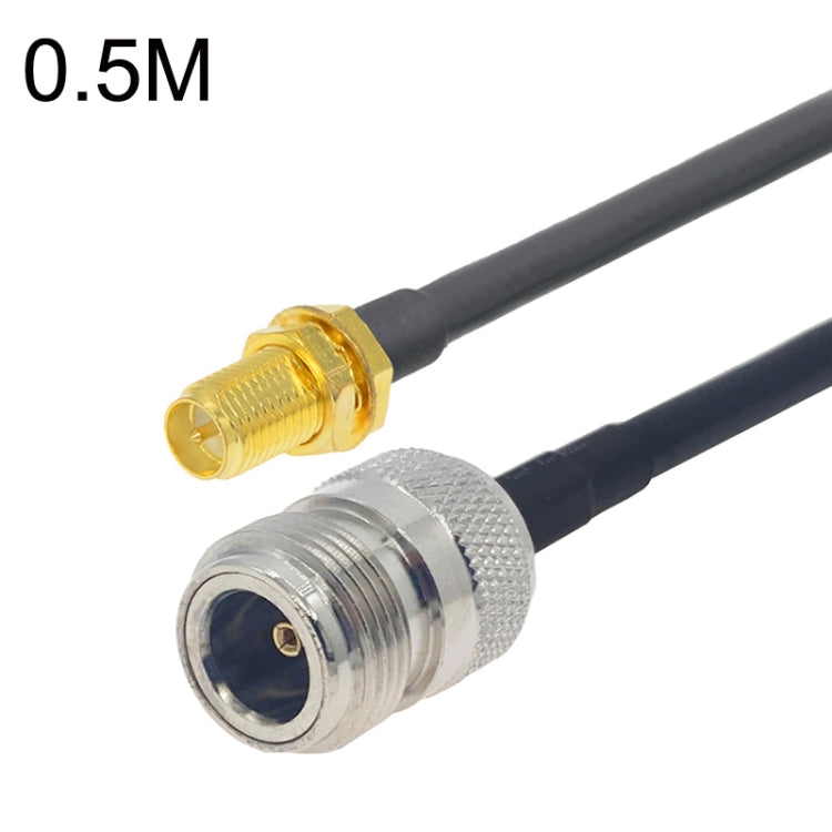 RP-SMA Female to N Female RG58 Coaxial Adapter Cable, RP-SMA Female to N Female 0.5m, RP-SMA Female to N Female 1m, RP-SMA Female to N Female 1.5m, RP-SMA Female to N Female 3m, RP-SMA Female to N Female 5m, RP-SMA Female to N Female 10m