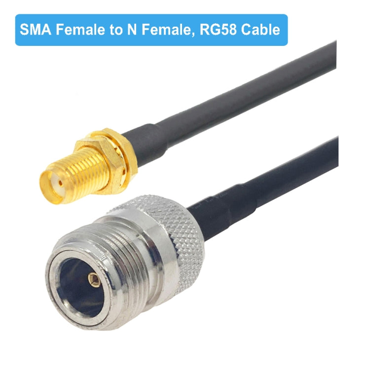 SMA Female to N Female RG58 Coaxial Adapter Cable, SMA Female to N Female 0.5m, SMA Female to N Female 1m, SMA Female to N Female 1.5m, SMA Female to N Female 3m, SMA Female to N Female 5m, SMA Female to N Female 10m