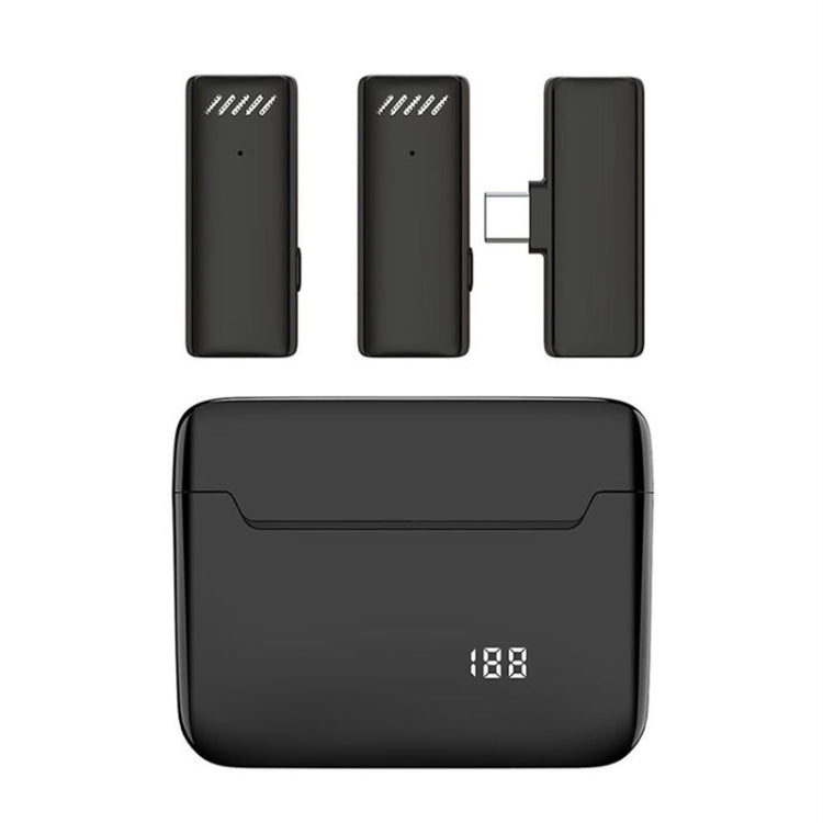 Wireless Lavalier Noise Canceling Microphone with Charging Case, S13 One To Two Yellow Case USB-C/Type-C Interface, S13 Dual Microphone Black USB-C/Type-C Interface, S13 Dual Microphone Black 8 Pin Interface