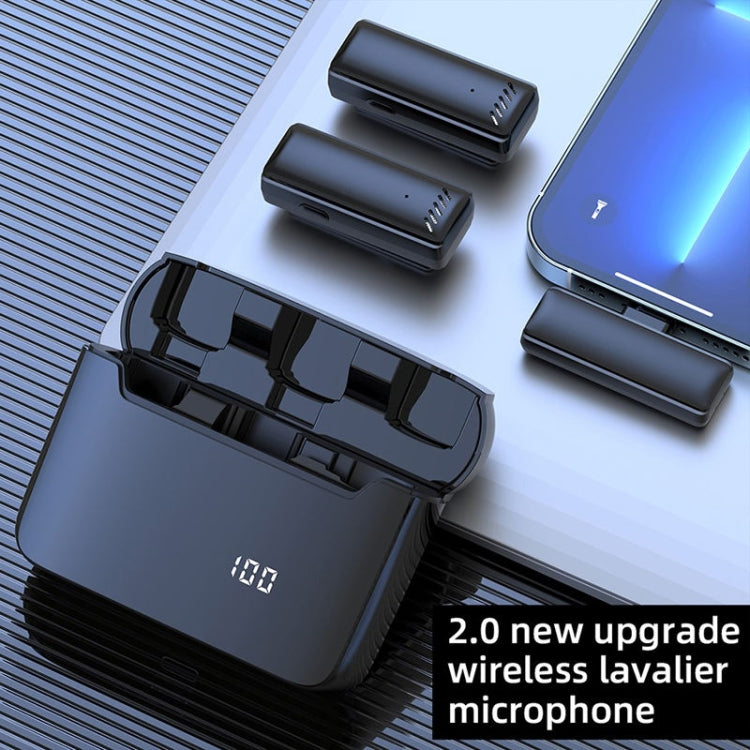 Wireless Lavalier Noise Canceling Microphone with Charging Case, S13 One To Two Yellow Case USB-C/Type-C Interface, S13 Dual Microphone Black USB-C/Type-C Interface, S13 Dual Microphone Black 8 Pin Interface