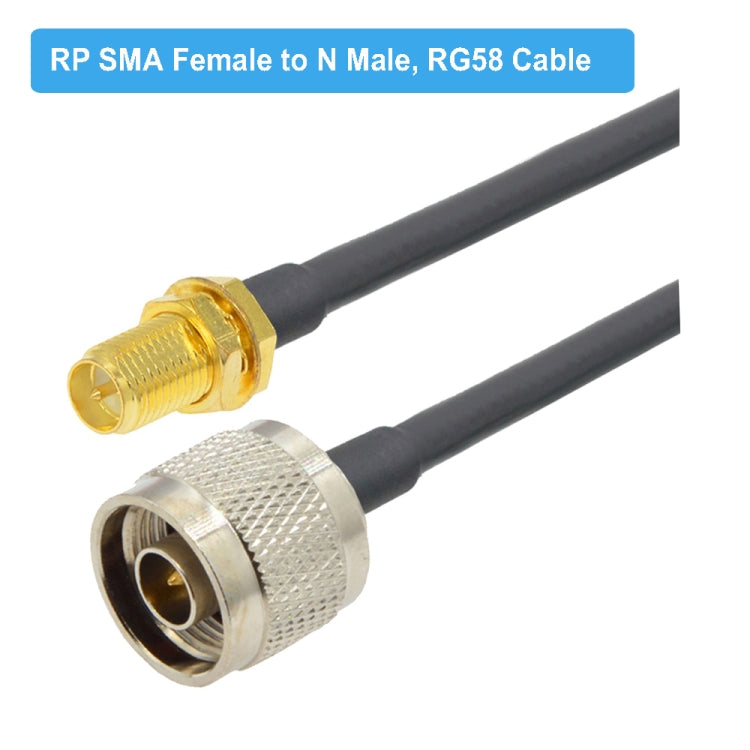 RP-SMA Female To N Male RG58 Coaxial Adapter Cable, RP-SMA Female To N Male 0.5m, RP-SMA Female To N Male 1m, RP-SMA Female To N Male 1.5m, RP-SMA Female To N Male 3m, RP-SMA Female To N Male 5m, RP-SMA Female To N Male 10m