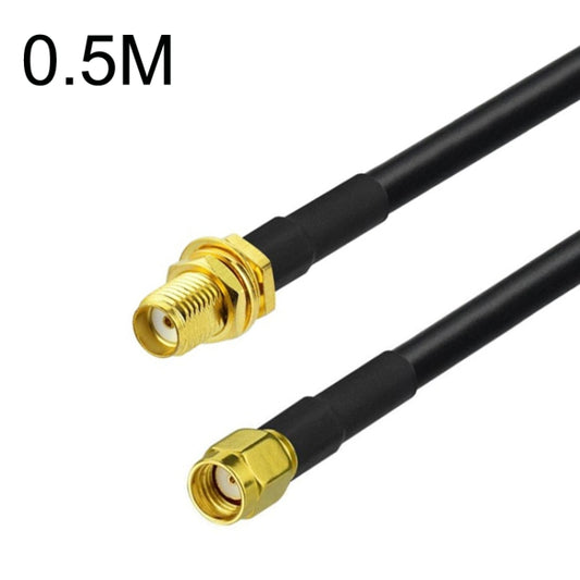 SMA Female To RP-SMA Male RG58 Coaxial Adapter Cable, SMA Female To RP-SMA Male 0.5m, SMA Female To RP-SMA Male 1m, SMA Female To RP-SMA Male 1.5m, SMA Female To RP-SMA Male 3m, SMA Female To RP-SMA Male 5m, SMA Female To RP-SMA Male 10m