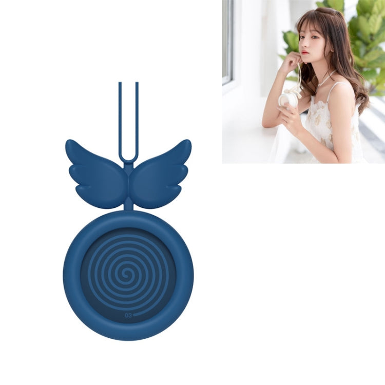 USB Charging Fan Brushless Hanging Neck Mini Sling Lazy Fan, Angel Pink, Angel Blue, Angel White