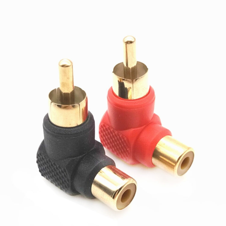20 PCS / 10 Pairs L-shaped Lotus RCA Right Angle Elbow RCA Male to Female Audio Adapter