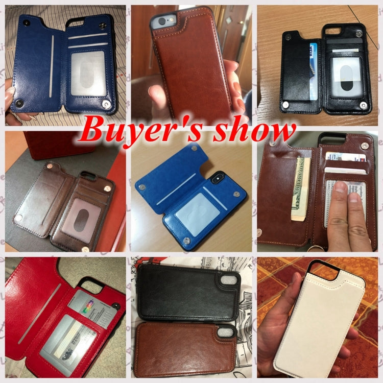 For iPhone XS Retro PU Leather Case Multi Card Holders Phone Cases, For iPhone XS