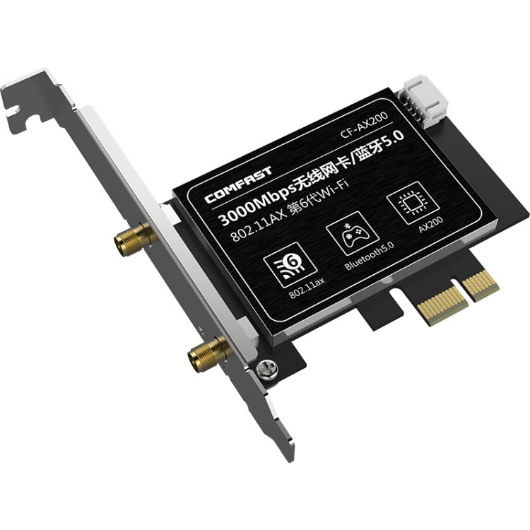 COMFAST Gaming Game 3000Mbps Gigabit Dual-Frequency Wireless Desktop Computer PCIE Wireless Network Card, AX200, AX200 PRO