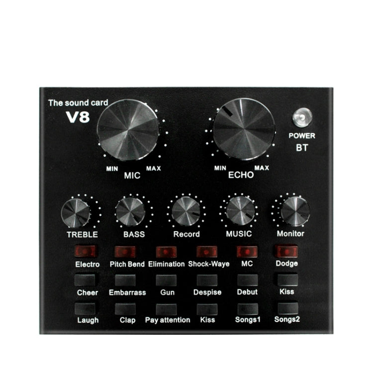V8 Sound Card Set Dual Mobile Phone Computer Live Broadcast Universal Sound Card, V8 Sound Card