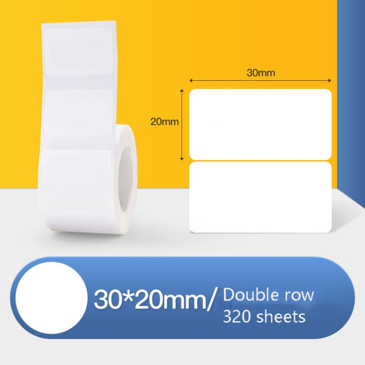 Thermal Label Paper Self-Adhesive Paper Fixed Asset Food Clothing Tag Price Tag for NIIMBOT B11 / B3S, Size: 45x15mm 400 Sheets, 30x20mm 320 Sheets, 30x30mm 230 Sheets, 30x40mm 180 Sheets, 40x20mm 320 Sheets, 40x30mm 230 Sheets, 40x80mm 95 Sheets