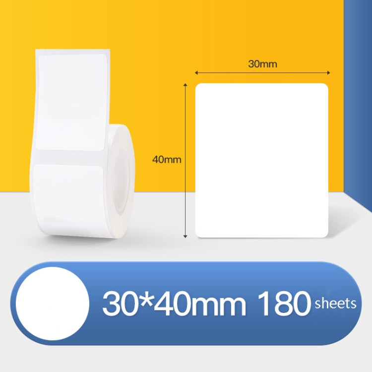 Thermal Label Paper Self-Adhesive Paper Fixed Asset Food Clothing Tag Price Tag for NIIMBOT B11 / B3S, Size: 45x15mm 400 Sheets, 30x20mm 320 Sheets, 30x30mm 230 Sheets, 30x40mm 180 Sheets, 40x20mm 320 Sheets, 40x30mm 230 Sheets, 40x80mm 95 Sheets      ...