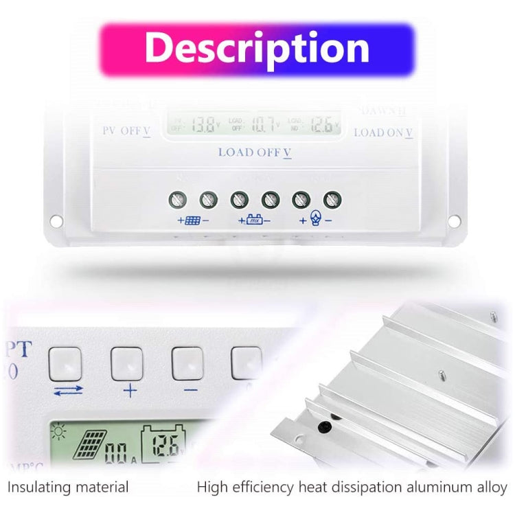 MPPT T40-40A Solar PWM Controller