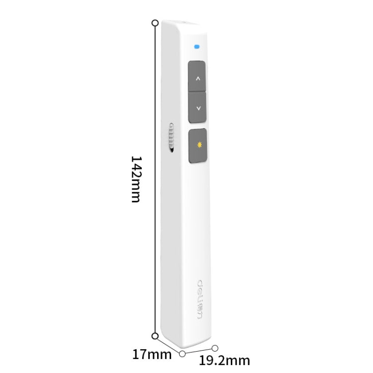 Deli 2.4GHz Laser Page Turning Pen Rechargeable Speech Projector Pen, 2802PL (Black), 2802PL (White), 2802L (White), 2802L (Black)