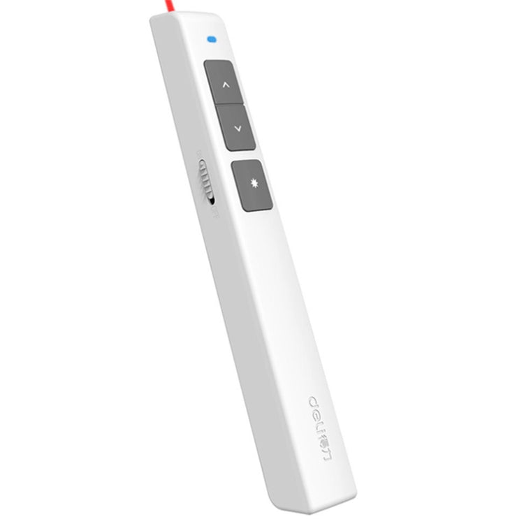 Deli 2.4GHz Laser Page Turning Pen Rechargeable Speech Projector Pen, 2802PL (White), 2802PL (Black), 2802L (White), 2802L (Black)