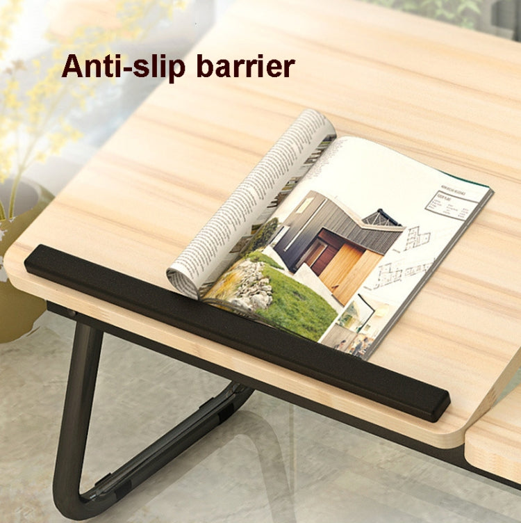 Bed Four-Speed Lifting Table Folding Laptop Desk  Adjustable Dormitory Lazy Table with Cup Holder, 55x32x25cm