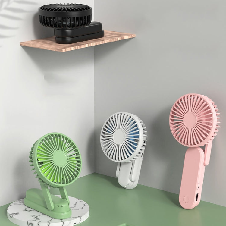 F1 USB Portable Lazy Hanging Neck Fan Mini Folding Handheld Fan, White, Pink, Green, Black