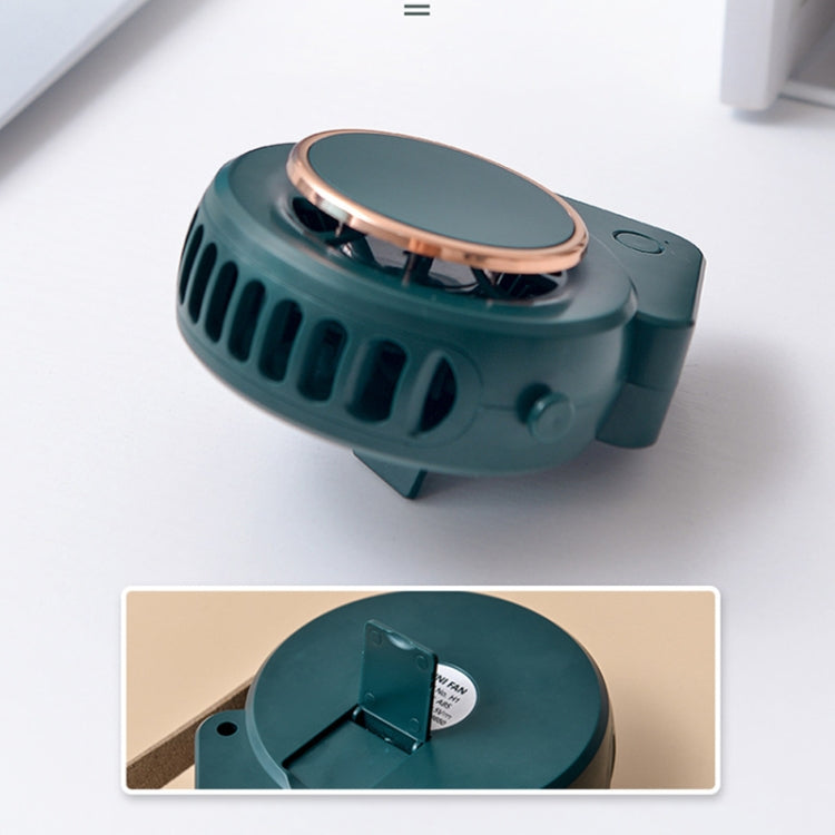 H3 Mini Lazy USB Hanging Neck Fan Student Outdoor Leafless Triangle Fan, White, Pink, Military Green