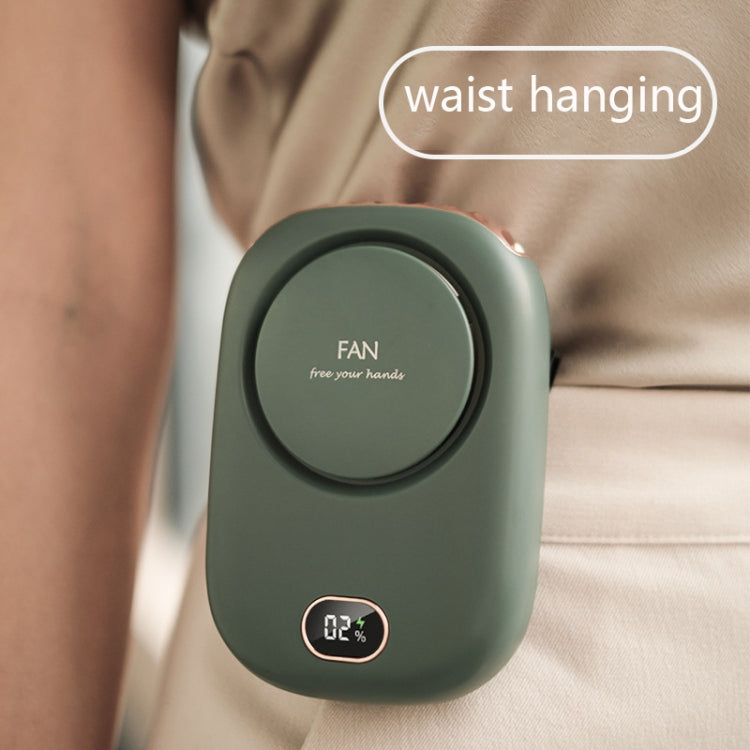 DQ203 Lazy Hanging Neck Fan USB Mini Desktop Large Wind Fan, White, Pink, Green