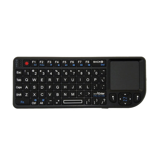 A8 Mini Wireless Mouse And Keyboard With Laser Touchpad Keyboard, English White Backlight, English Colorful Backlight