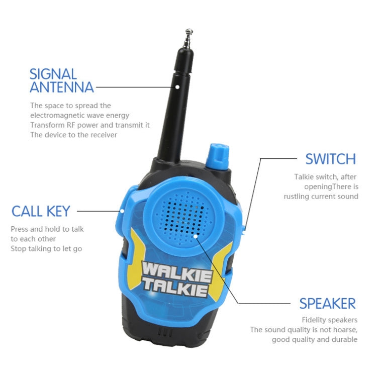 1 Pair Intelligent Wireless Call Walkie-Talkie Remote Dialogue Interactive Children Toys, 1 Pair Blue, 1 Pair Yellow