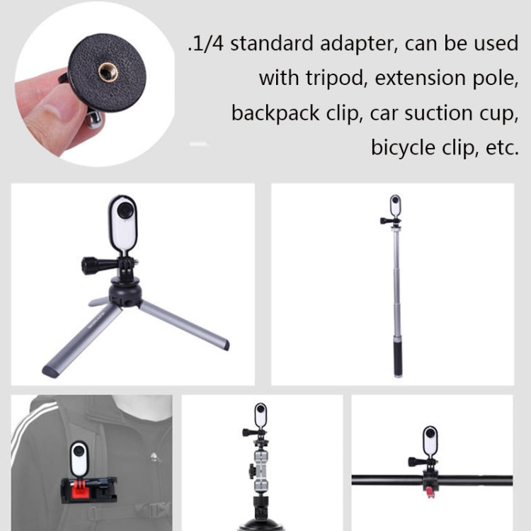 Sunnylife IST-Q9439 for Insta360 GO Mount Bracket Stabilizer, Camera Frame Adapter, Backpack Clip, Tripod