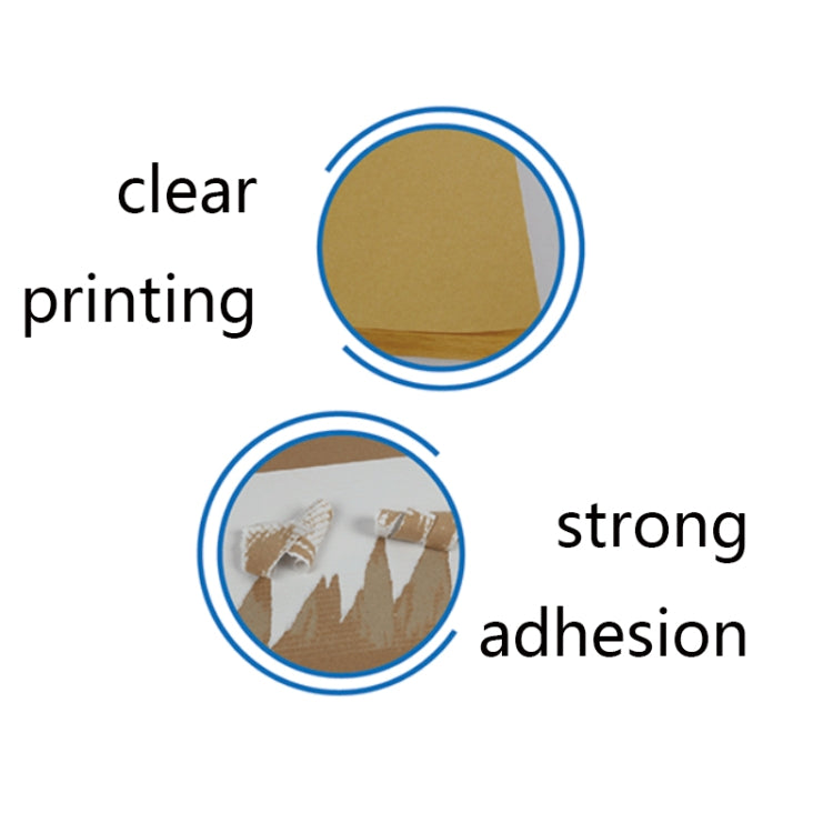 GYNP8081 100 PCS Laser Inkjet Mark Sticker A4 Kraft Paper Self-Adhesive Printing Paper, Dark, Light