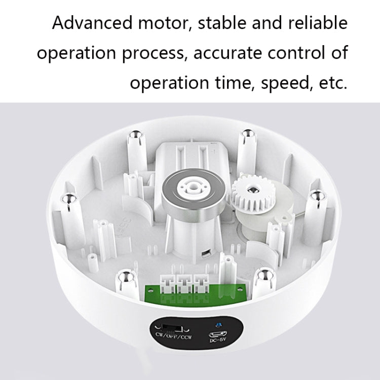 ND120 USB Automatic Rotating Camera Table Hand-Made Panoramic Display Table Turntable, 12cm/Powered by USB(W)