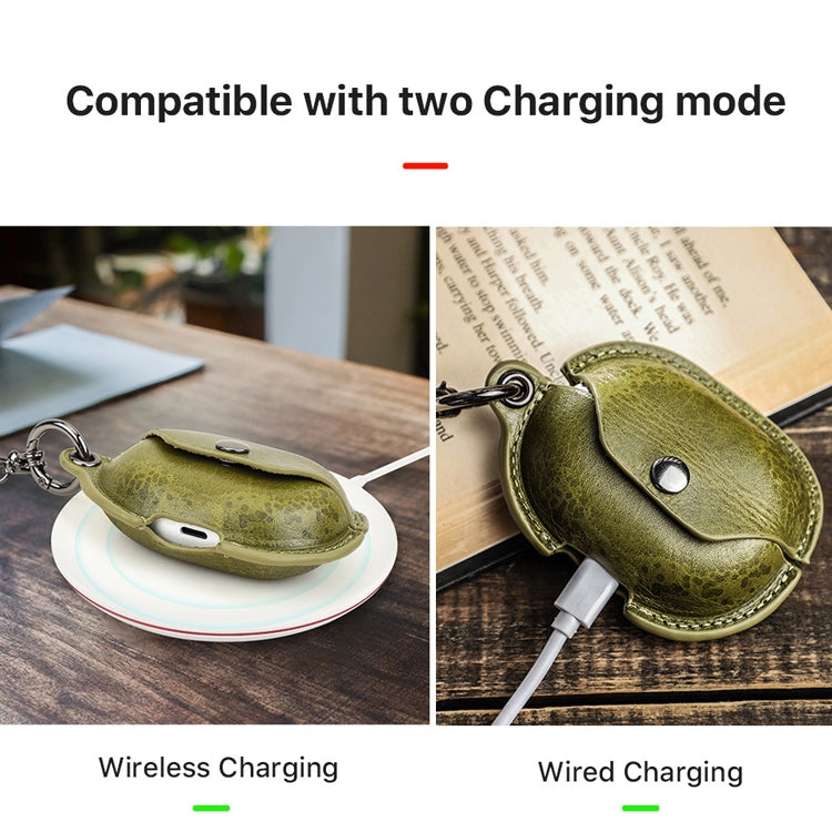 CONTACTS FAMILY CF1123B for Huawei FreeBuds Pro Leather Protective Case with Necklace Lanyard, Black, Red, Blue, Green