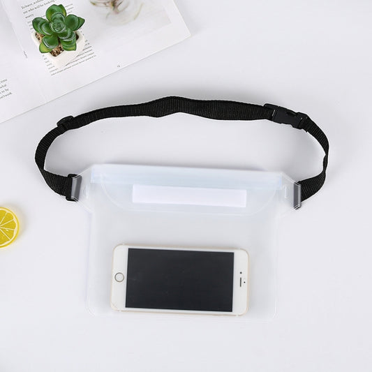 10 PCS Outdoor Beach Mobile Phone Waterproof Bag Three-Layer Sealed PVC Storage Waterproof Waist Bag, White, Yellow, Purple, Green, Blue, Black, Pink, Orange