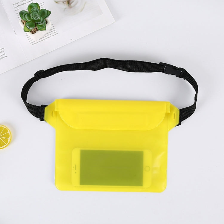 10 PCS Outdoor Beach Mobile Phone Waterproof Bag Three-Layer Sealed PVC Storage Waterproof Waist Bag, White, Yellow, Purple, Green, Blue, Black, Pink, Orange