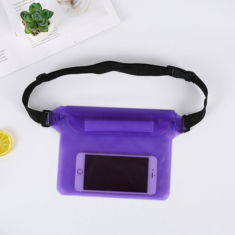 10 PCS Outdoor Beach Mobile Phone Waterproof Bag Three-Layer Sealed PVC Storage Waterproof Waist Bag, White, Yellow, Purple, Green, Blue, Black, Pink, Orange