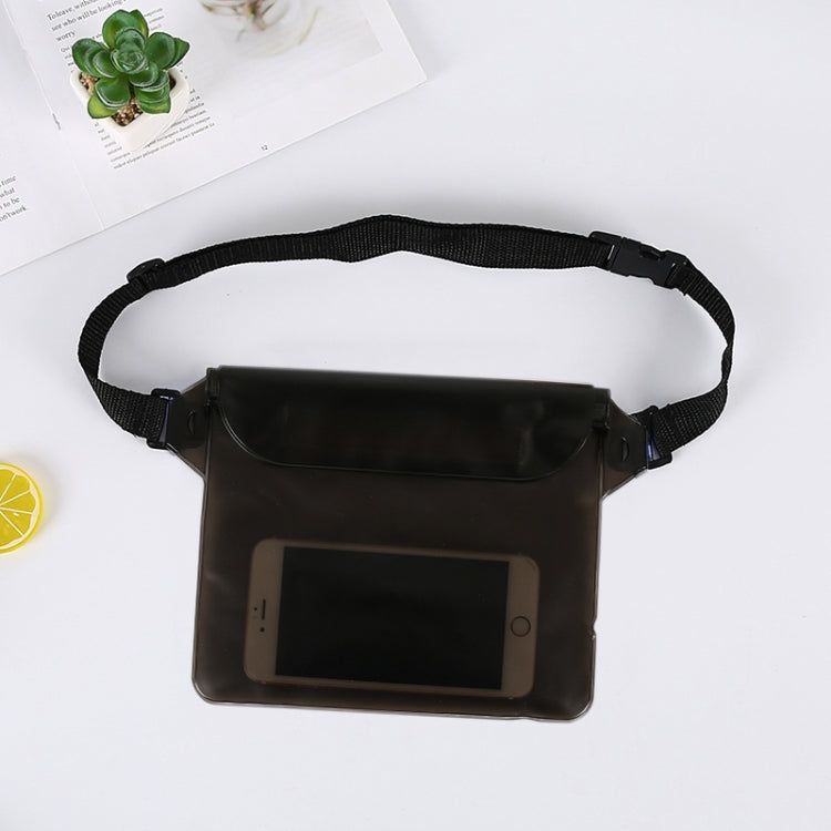 10 PCS Outdoor Beach Mobile Phone Waterproof Bag Three-Layer Sealed PVC Storage Waterproof Waist Bag, White, Yellow, Purple, Green, Blue, Black, Pink, Orange