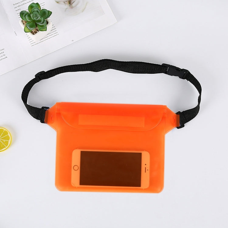 10 PCS Outdoor Beach Mobile Phone Waterproof Bag Three-Layer Sealed PVC Storage Waterproof Waist Bag, White, Yellow, Purple, Green, Blue, Black, Pink, Orange