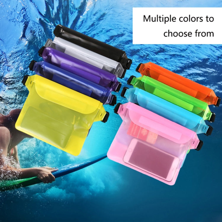 10 PCS Outdoor Beach Mobile Phone Waterproof Bag Three-Layer Sealed PVC Storage Waterproof Waist Bag, White, Yellow, Purple, Green, Blue, Black, Pink, Orange