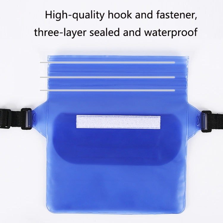10 PCS Outdoor Beach Mobile Phone Waterproof Bag Three-Layer Sealed PVC Storage Waterproof Waist Bag, White, Yellow, Purple, Green, Blue, Black, Pink, Orange