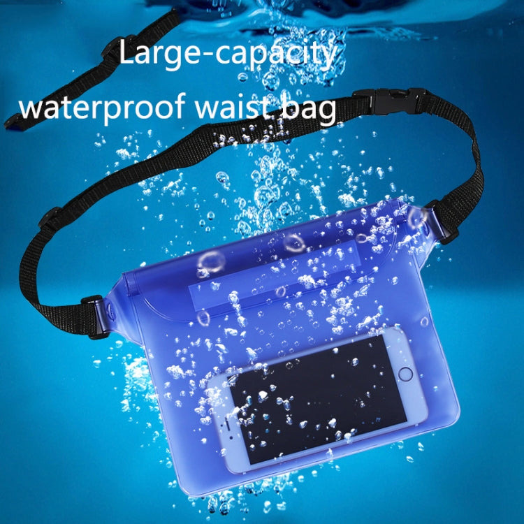 10 PCS Outdoor Beach Mobile Phone Waterproof Bag Three-Layer Sealed PVC Storage Waterproof Waist Bag, White, Yellow, Purple, Green, Blue, Black, Pink, Orange