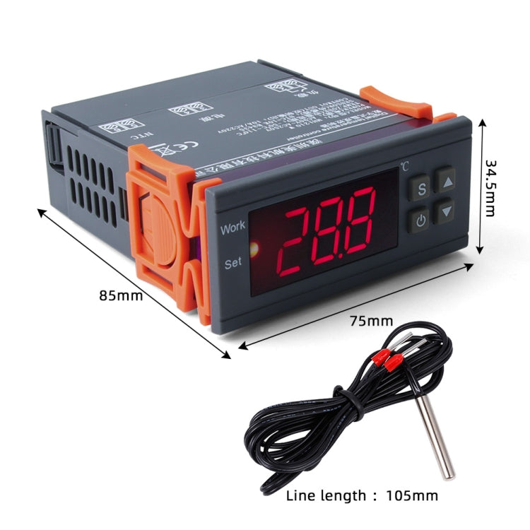 MH-1210W Digital LCD Temperature Controller Thermocouple Thermostat Regulator with Sensor Termometer, Temperature Range: -50 to 110 Degrees Celsius, MH-1210W