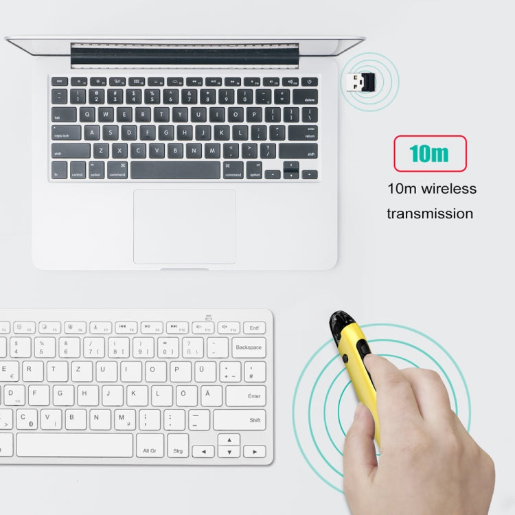 PR-A18 2.4G Charge Mouse Pen Handwritten Glow Wireless Mouse Pen, Yellow, Red, Purple, Green, Blue, Silver Gray