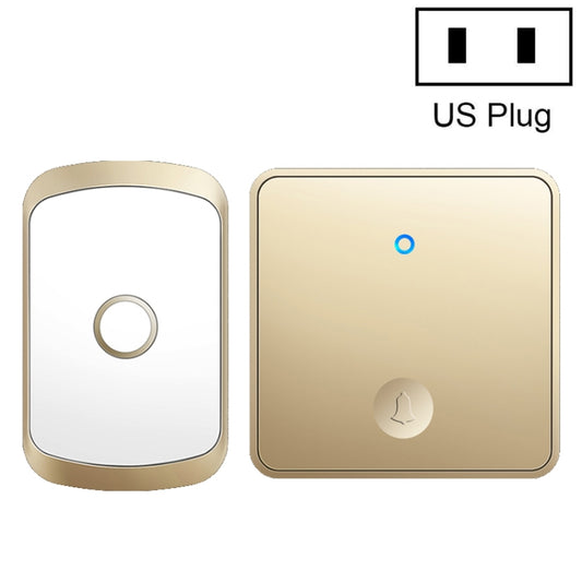 CACAZI FA50 1 For 1 Push-button Self-generating Wireless Doorbell, US Plug, EU Plug, UK Plug
