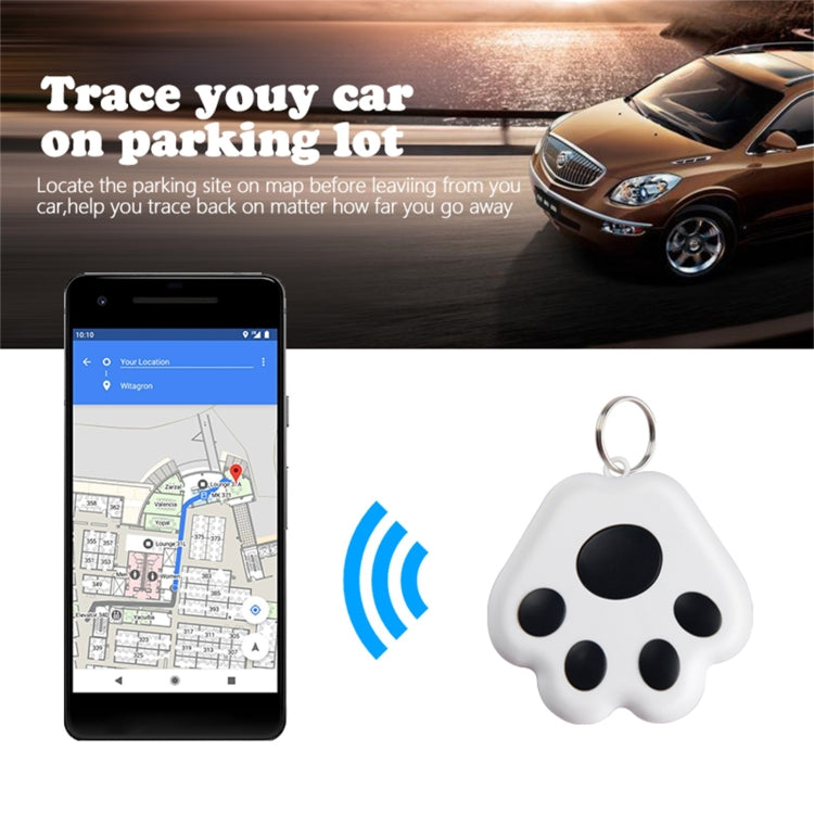 2 PCS HYC-09 Dog Paw Bluetooth Anti-Lost Device Pet Tracking Locator Keychain Smart Search Two-Way Alarm, Dog Paw Black, Dog Paw White, Dog Paw Light Blue, Dog Paw Green, Dog Paw Pink, Dog Paw Red, Dog Paw Dark Blue, Dog Paw Dark Gray