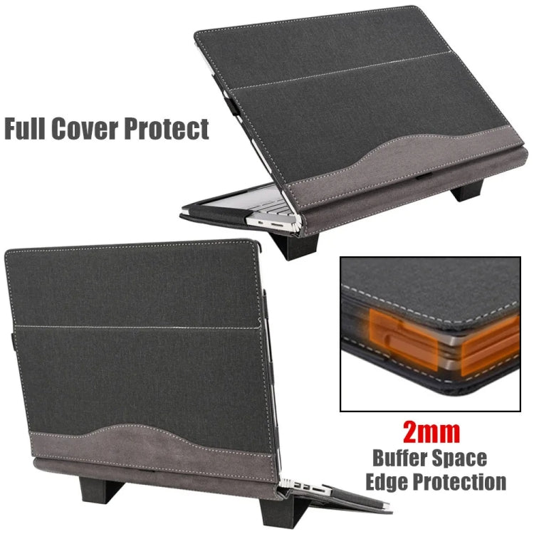 13.3 Inch Leather Laptop Anti-Fall Protective Case With Stand, For Samsung Galaxy Book Flex 2020, For Samsung Galaxy Book Pro 360, For Samsung Galaxy Book Pro, For Samsung Galaxy Book 2 360, For Samsung Galaxy Book 2 Pro, For Samsung Galaxy Book 2 Pro ...