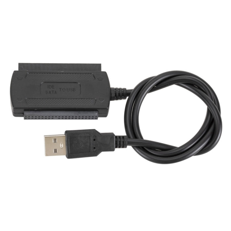 YP009 Three-Purpose USB to IDE/SATA Easy Drive Cable Hard Disk Drive Data Cable with Power Supply, US Plug Set, EU Plug Set, UK Plug Set