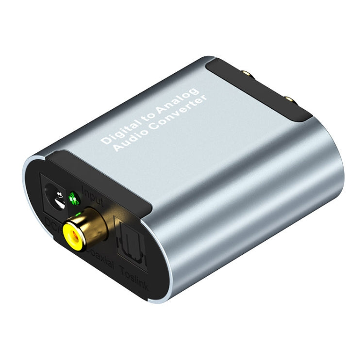 HW-25DA R/L Digital To Analog Audio Converter With 3.5mm Jack SPDIF Audio Decoder with, Fiber Optic+USB Cable, SPDIF+USB Cable