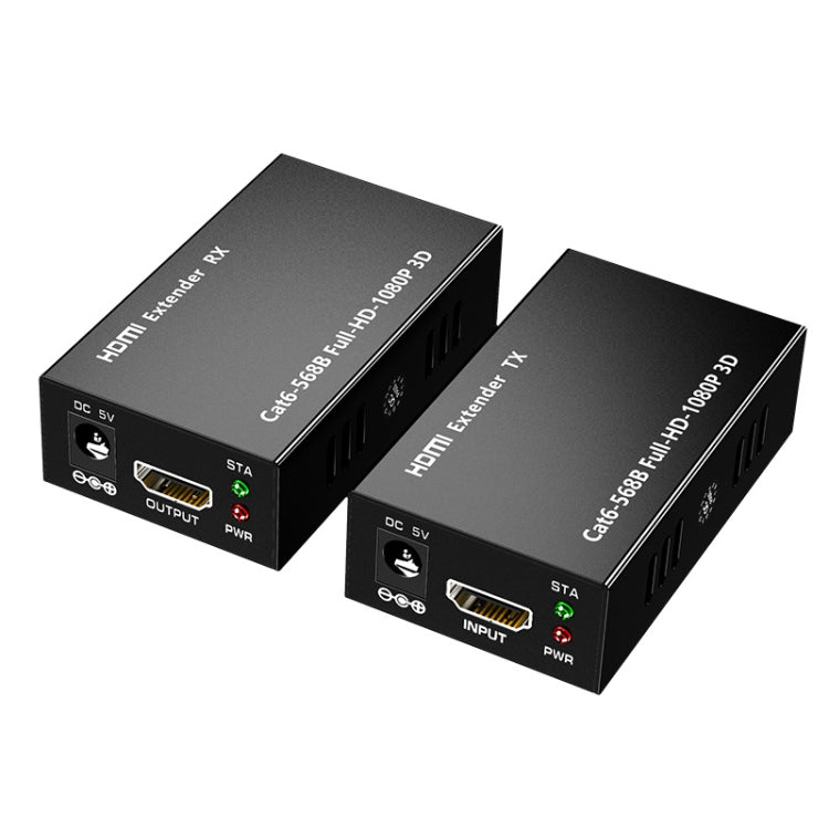 1 Pair HW-YD60 HDMI Extender 1080P Signal Amplifier, Effective Distance: 60m, EU Plug