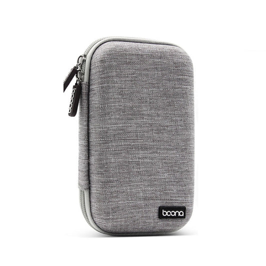 Baona BN-F010 2.5 inch Mobile Hard Disk Single Layer Storage Bag Power Bank Protection Storage Bag, Gray, Black